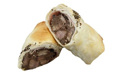 Chunky Beef and Cracked Pepper Filo