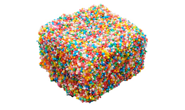 Rainbow Fairy Bread Lamington